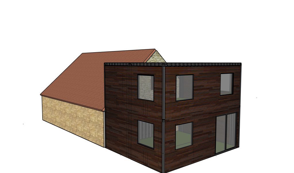 Hausanbau doppelstöckig auf 60m²