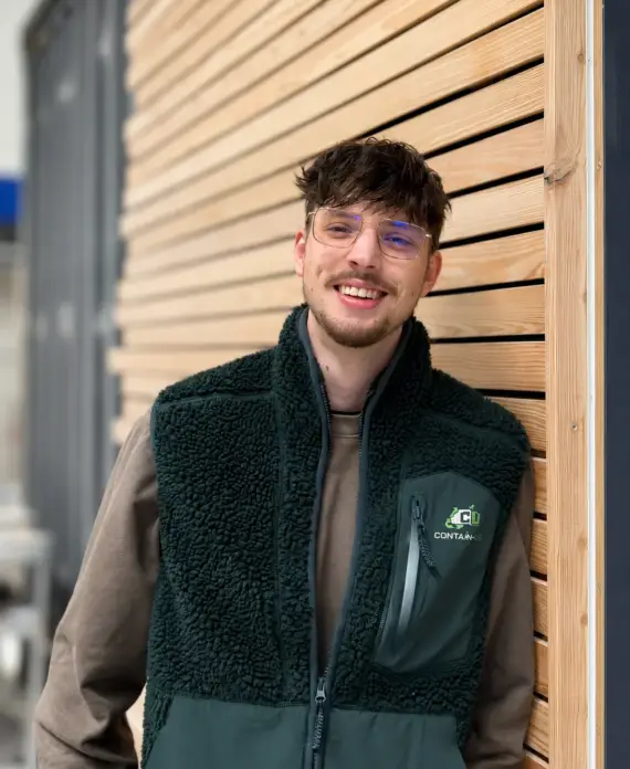 Johannes David, Planung bei Contain-us